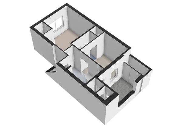 Plattegrond - Bagijnhof 48, 2611 AP Delft - Bagijnhof 48_Begane grond_3D.jpg